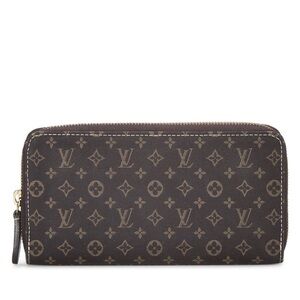 $950 LOUIS VUITTON Brown Monogram Idylle Zippy Wallet AUTHENTIC CA1162